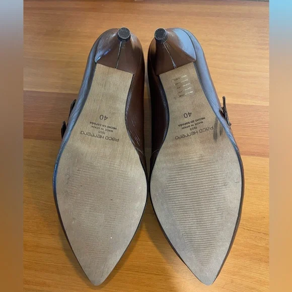 Paco Herrero Leather Heels Spanish made - Picture 5 of 9